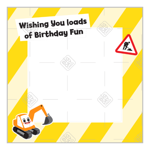Fun-Digger-Birthday frame - square