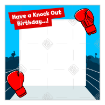 Knock-Out-Birthday frame - square