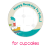 Boat-Birthday frame - cupcakes