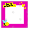 Bee-Valentine frame - square