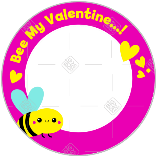 Bee-Valentine frame - round