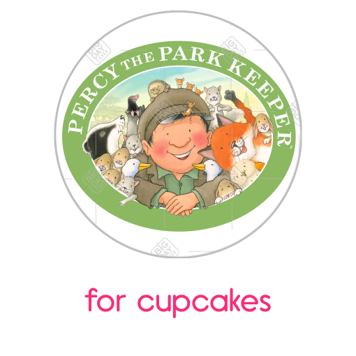 Percy and animals on the wall topper - cupcakes