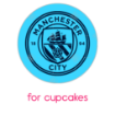 Cupcake - ManCity crest on blue topper - cupcakes