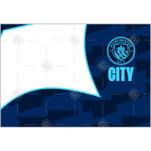 Man City Flags frame - landscape