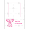 First communion - pink frame with chalice frame - portrait