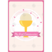 Communion chalice pink spots topper - portrait