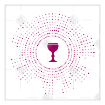Communion chalice rays topper - square