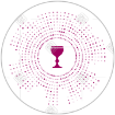Communion chalice rays topper - round