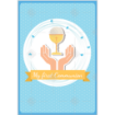 Communion Chalice Blue spots topper - portrait