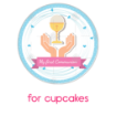 Communion Chalice Blue spots topper - cupcakes