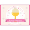 Communion chalice pink spots topper - landscape
