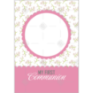 Communion flowers pink frame - portrait