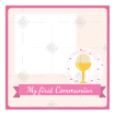 Communion pink frame - square