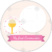 Communion pink frame - round
