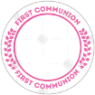 Communion frame pink frame - round