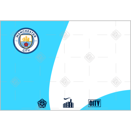 Man City Blue Sail frame - landscape