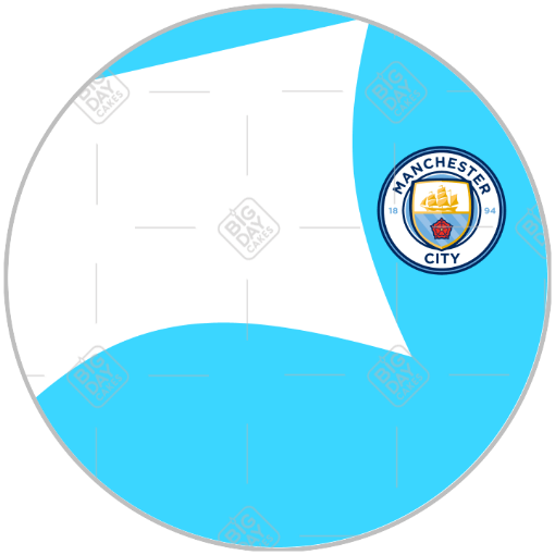 Man City Blue Sail frame - round