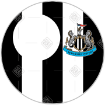 Newcastle United B&W frame - round