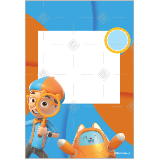 Blippi and T.A.B.B.S Happy Birthday frame - portrait