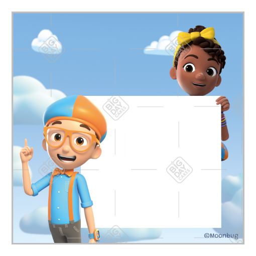 Blippi and Meekah frame - square