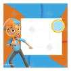 Blippi and T.A.B.B.S Happy Birthday frame - square