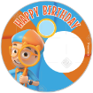 Blippi and T.A.B.B.S Happy Birthday frame - round