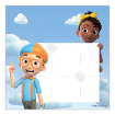 Blippi and Meekah frame - square