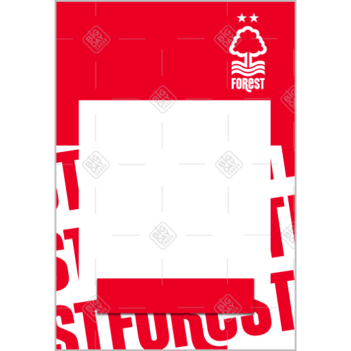 Forest Happy Birthday - text on white  frame - portrait