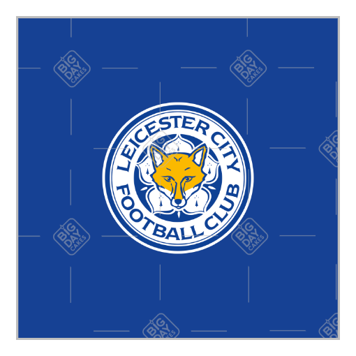 Leicester City FC HB cake topper - square