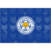 Leicester City FC fox pattern cake topper - landscape