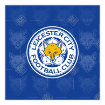 Leicester City FC fox pattern Happy Birthday topper - square