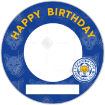 Leicester City FC pattern HB photo frame - round