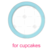 Simple light blue frame topper - cupcakes