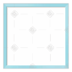 Simple light blue thin frame topper - square