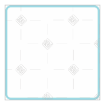 Simple light blue very thin frame topper - square
