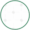 Simple green very thin frame topper - round