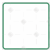 Simple green very thin frame topper - square