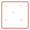 Simple orange very thin frame topper - square