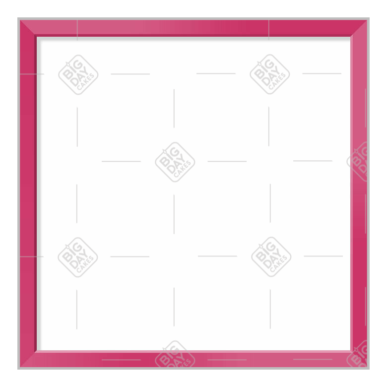 Simple pink thin frame topper - square