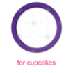 Simple purple frame topper - cupcakes