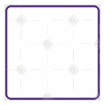 Simple purple very thin frame topper - square
