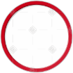 Simple red thin frame topper - round