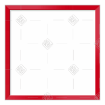 Simple red thin frame topper - square