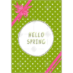 Spotty green spring topper - portrait