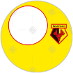 Watford FC photo cake topper frame - round