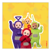 Teletubbies cake topper with space for a personal message topper - square