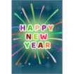 Happy New Year dark background topper - portrait