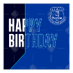 Everton Happy Birthday cake topper - square