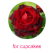 Love-roses topper - cupcakes