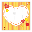 Love heart cut out frame - square